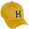 thumbnail image 1 of Daxton Classic 3D Varsity White Black Initial A to Z Letters Baseball Cap Dad Hat, Gold Hat Letter H, 1 of 2