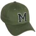 thumbnail image 1 of Daxton Classic 3D Varsity White Black Initial A to Z Letters Baseball Cap Dad Hat, Olive Hat Letter M, 1 of 2