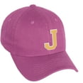 thumbnail image 1 of Daxton Classic 3D Varsity White Neon Orange Initial Letters Baseball Dad Hat, Hot Pink, Letter J, 1 of 2