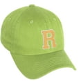 thumbnail image 1 of Daxton Classic 3D Varsity White Neon Orange Initial Letters Baseball Dad Hat, Lime, Letter R, 1 of 1