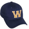 thumbnail image 1 of Daxton Classic 3D Varsity White Neon Orange Initial Letters Baseball Dad Hat, Navy, Letter W, 1 of 2