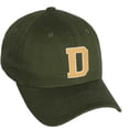 thumbnail image 1 of Daxton Classic 3D Varsity White Neon Orange Initial Letters Baseball Dad Hat, Olive, Letter D, 1 of 2