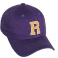 thumbnail image 1 of Daxton Classic 3D Varsity White Neon Orange Initial Letters Baseball Dad Hat, Purple, Letter R, 1 of 2