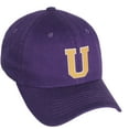 thumbnail image 1 of Daxton Classic 3D Varsity White Neon Orange Initial Letters Baseball Dad Hat, Purple, Letter U, 1 of 2