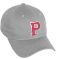 thumbnail image 1 of Daxton Classic 3D Varsity White Rose Initial Letters Baseball Dad Hat, Light Grey, Letter P, 1 of 2