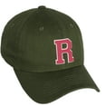 thumbnail image 1 of Daxton Classic 3D Varsity White Rose Initial Letters Baseball Dad Hat, Olive, Letter R, 1 of 2