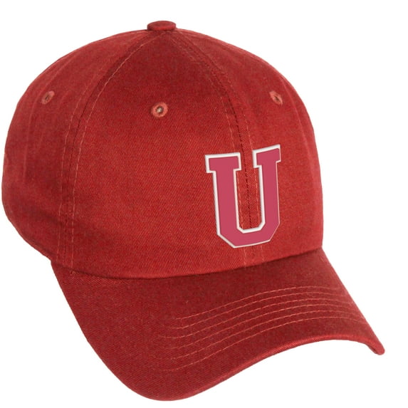 Daxton Classic 3D Varsity White Rose Initial Letters Baseball Dad Hat, Red, Letter U