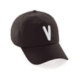thumbnail image 1 of Daxton Classic Baseball Dad Hat Embroidered Initial Letters Cap - Brown, Letter V, 1 of 1