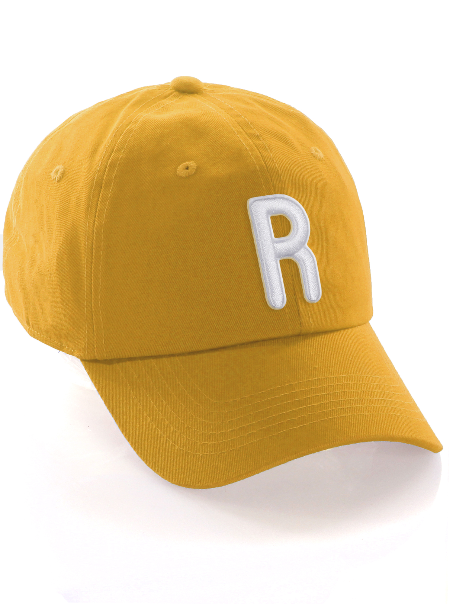 Letter R Hat Daxton Classic Baseball Dad Hat Embroidered Initial Letters Cap - Gold ...