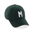 thumbnail image 1 of Daxton Classic Baseball Dad Hat Embroidered Initial Letters Cap - Hunter, Letter M, 1 of 3