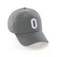 thumbnail image 1 of Daxton Classic Baseball Dad Hat Embroidered Initial Letters Cap - Light Gray, Letter O, 1 of 3
