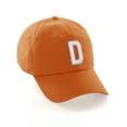 thumbnail image 1 of Daxton Classic Baseball Dad Hat Embroidered Initial Letters Cap - Orange, Letter D, 1 of 3