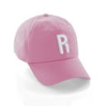 thumbnail image 1 of Daxton Classic Baseball Dad Hat Embroidered Initial Letters Cap - Pink, Letter R, 1 of 1