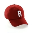 thumbnail image 1 of Daxton Classic Baseball Dad Hat Embroidered Initial Letters Cap - Red, Letter R, 1 of 3