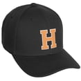 thumbnail image 1 of Daxton Classic Baseball Hat Custom A to Z Initial Team White Neon Orange Letter, Black Cap, Letter H, 1 of 2