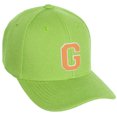 thumbnail image 1 of Daxton Classic Baseball Hat Custom A to Z Initial Team White Neon Orange Letter, Lime Cap, Letter G, 1 of 2