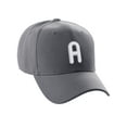 thumbnail image 1 of Daxton Classic Baseball Hat Embroidered A to Z Letters Structured Mid Profile Cap - Charcoal, Letter A, 1 of 3