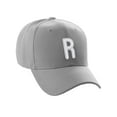 thumbnail image 1 of Daxton Classic Baseball Hat Embroidered A to Z Letters Structured Mid Profile Cap - Light Grey, Letter R, 1 of 3