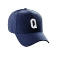 thumbnail image 1 of Daxton Classic Baseball Hat Embroidered A to Z Letters Structured Mid Profile Cap - Navy, Letter Q, 1 of 3