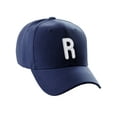 thumbnail image 1 of Daxton Classic Baseball Hat Embroidered A to Z Letters Structured Mid Profile Cap - Navy, Letter R, 1 of 3