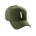 thumbnail image 1 of Daxton Classic Baseball Hat Embroidered A to Z Letters Structured Mid Profile Cap - Olive, Letter I, 1 of 3