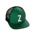 thumbnail image 1 of Daxton Classic Baseball Trucker Hat Embroidered A to Z Letters Structured Mid Profile Cap, Green Black Hat, Letter Z, 1 of 1