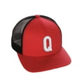 thumbnail image 1 of Daxton Classic Baseball Trucker Hat Embroidered A to Z Letters Structured Mid Profile Cap, Red Black Hat, Letter Q, 1 of 1
