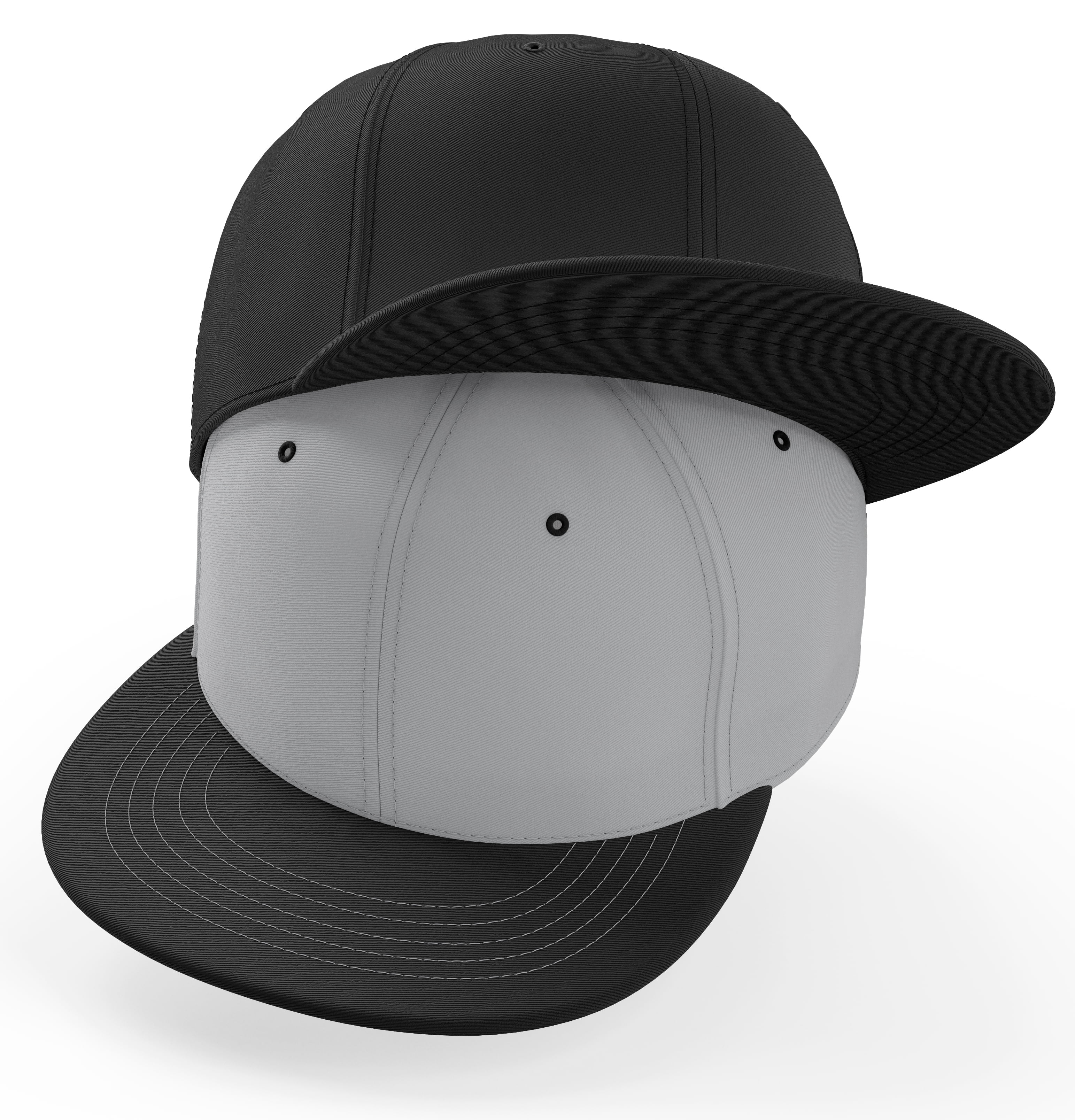 Daxton 2-Pack Classic Blank Snapback Flat Bill Visor Hat Cap