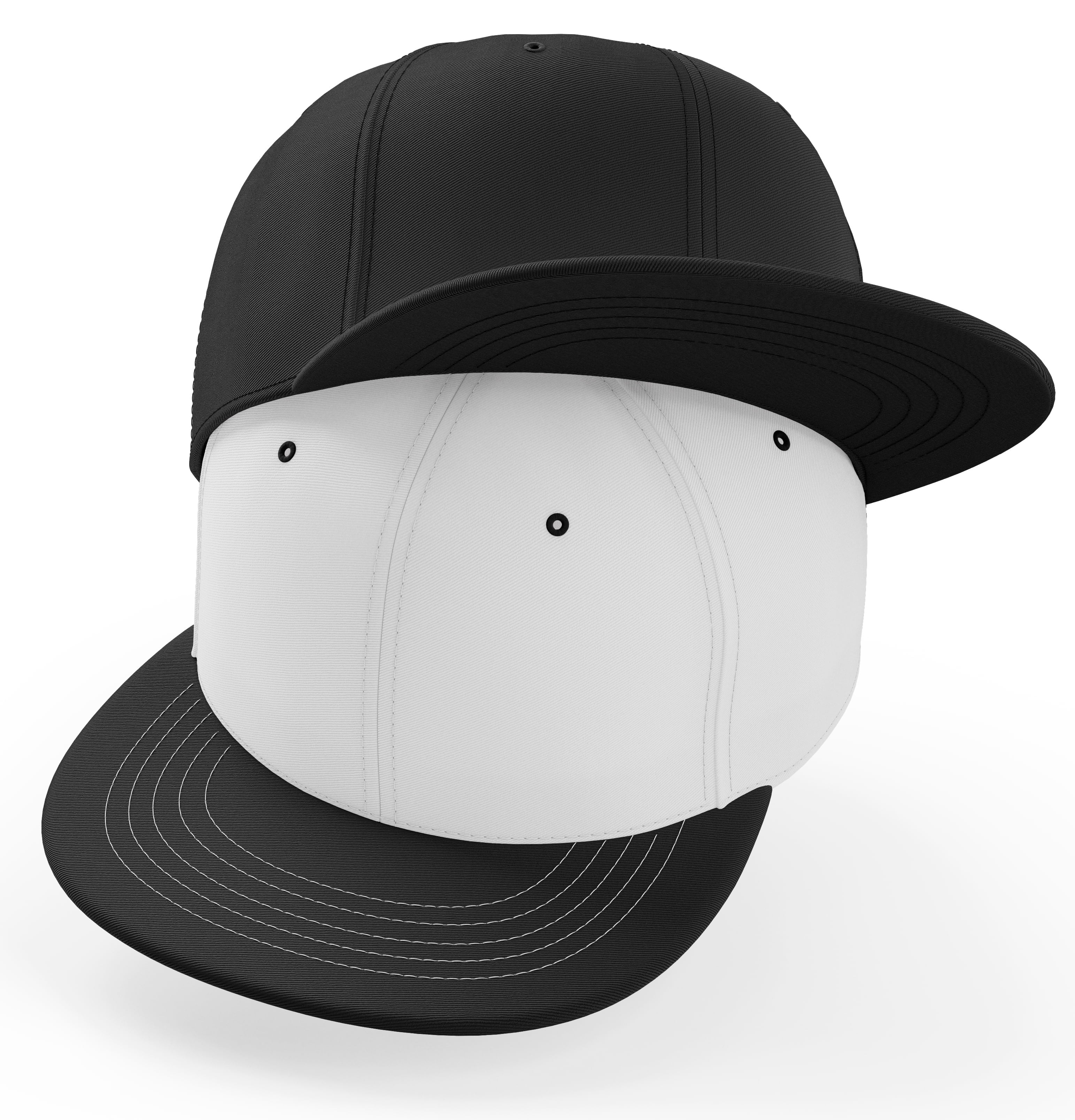 Daxton 2-Pack Classic Blank Snapback Flat Bill Visor Hat Cap