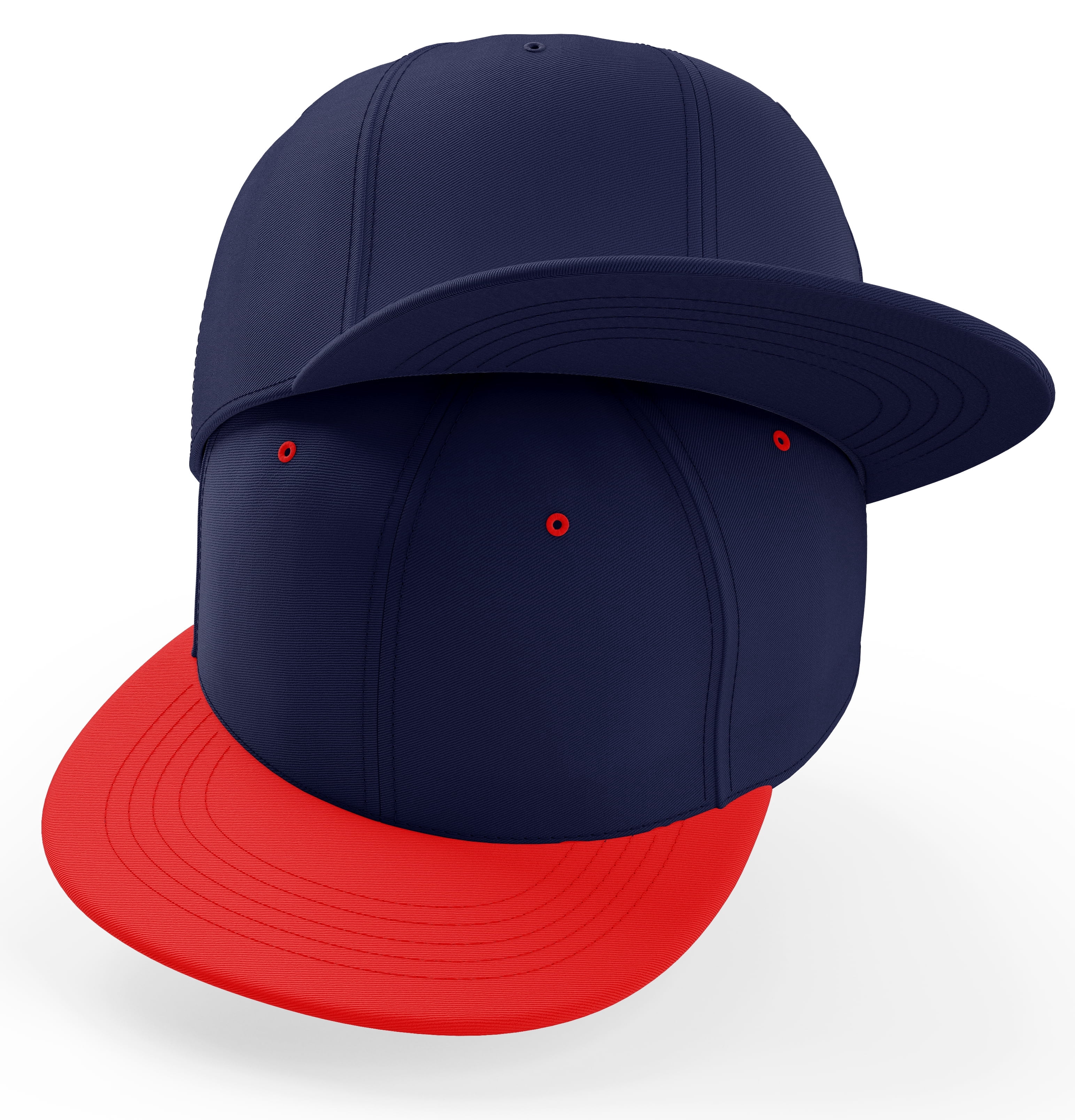 Daxton 2-Pack Classic Blank Snapback Flat Bill Visor Hat Cap