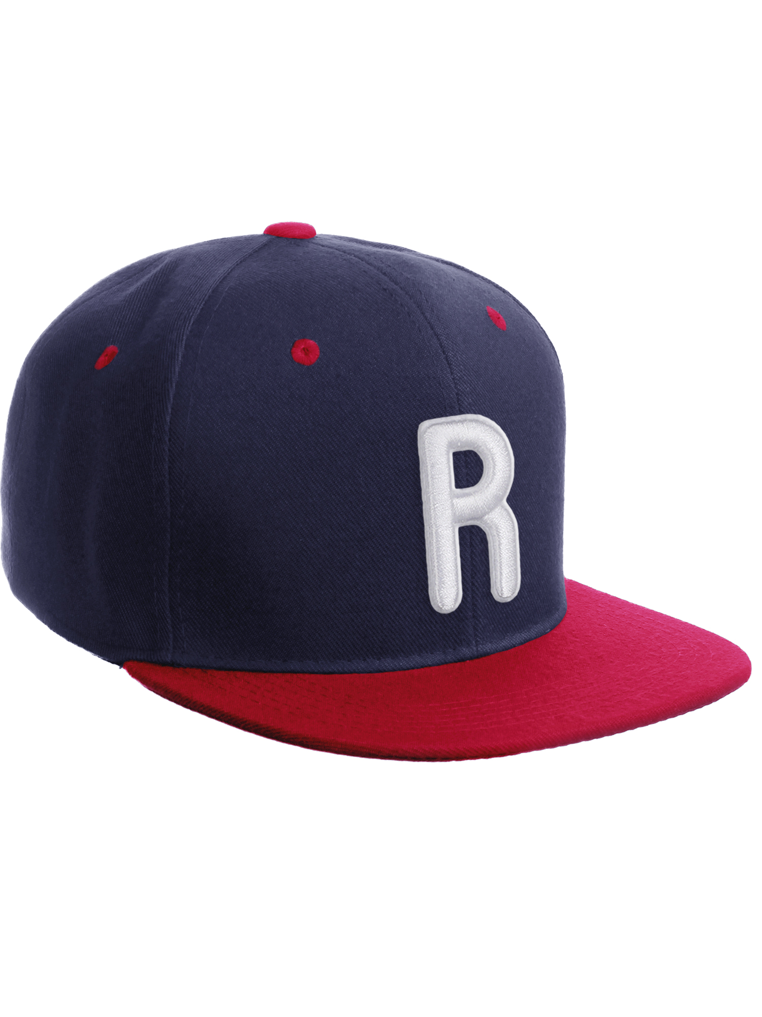 Letter R Hat Daxton Classic Snapback 3D Alphabet A to Z Numbers Embroidered Initials ...
