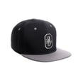 thumbnail image 1 of Daxton Classic Snapback 3D Alphabet A to Z Numbers Initials Flat Bill Visor Cap-Black Grey Hat, Number 0, 1 of 5
