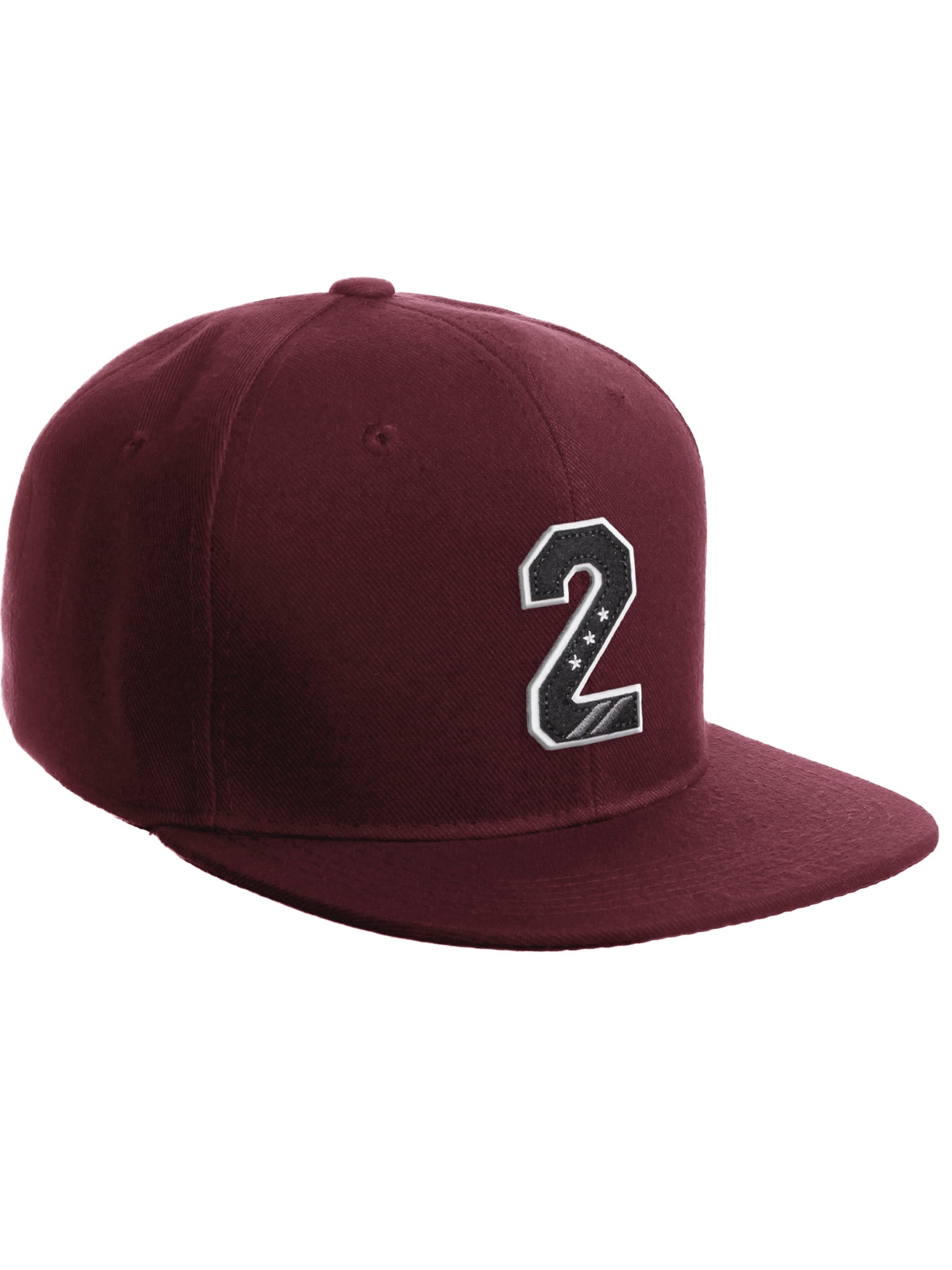 Daxton Classic Snapback 3D Alphabet A to Z Numbers Initials Flat Bill ...
