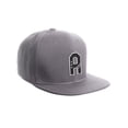 thumbnail image 1 of Daxton Classic Snapback 3D Alphabet A to Z Numbers Initials Flat Bill Visor Cap-Light Grey Hat, Letter A, 1 of 5