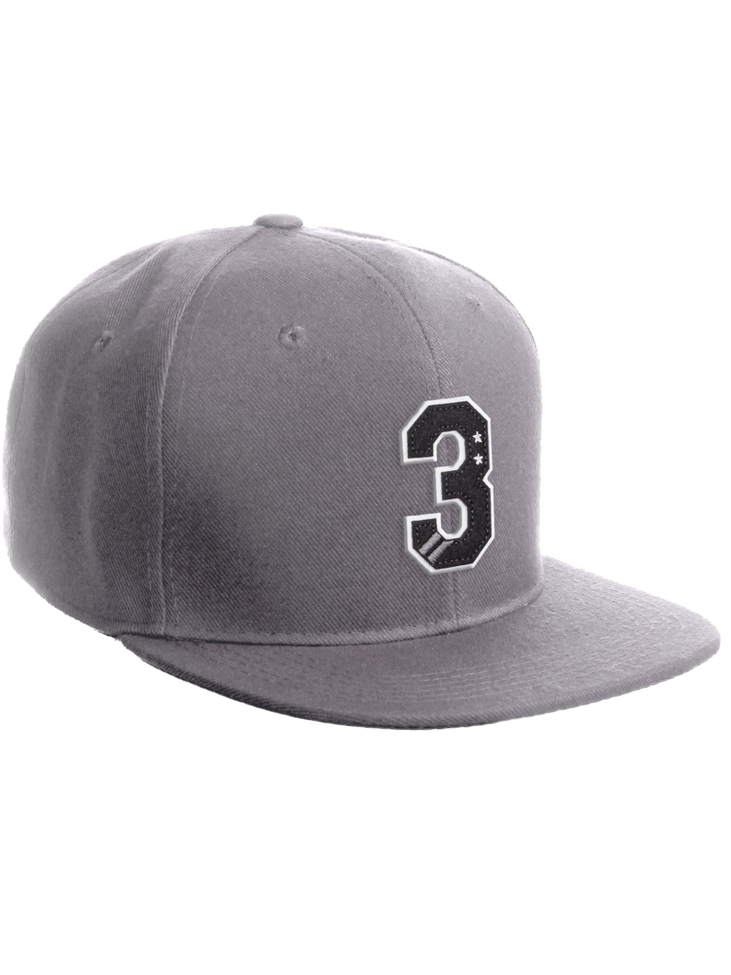Daxton Classic Snapback 3D Alphabet A to Z Numbers Initials Flat Bill ...