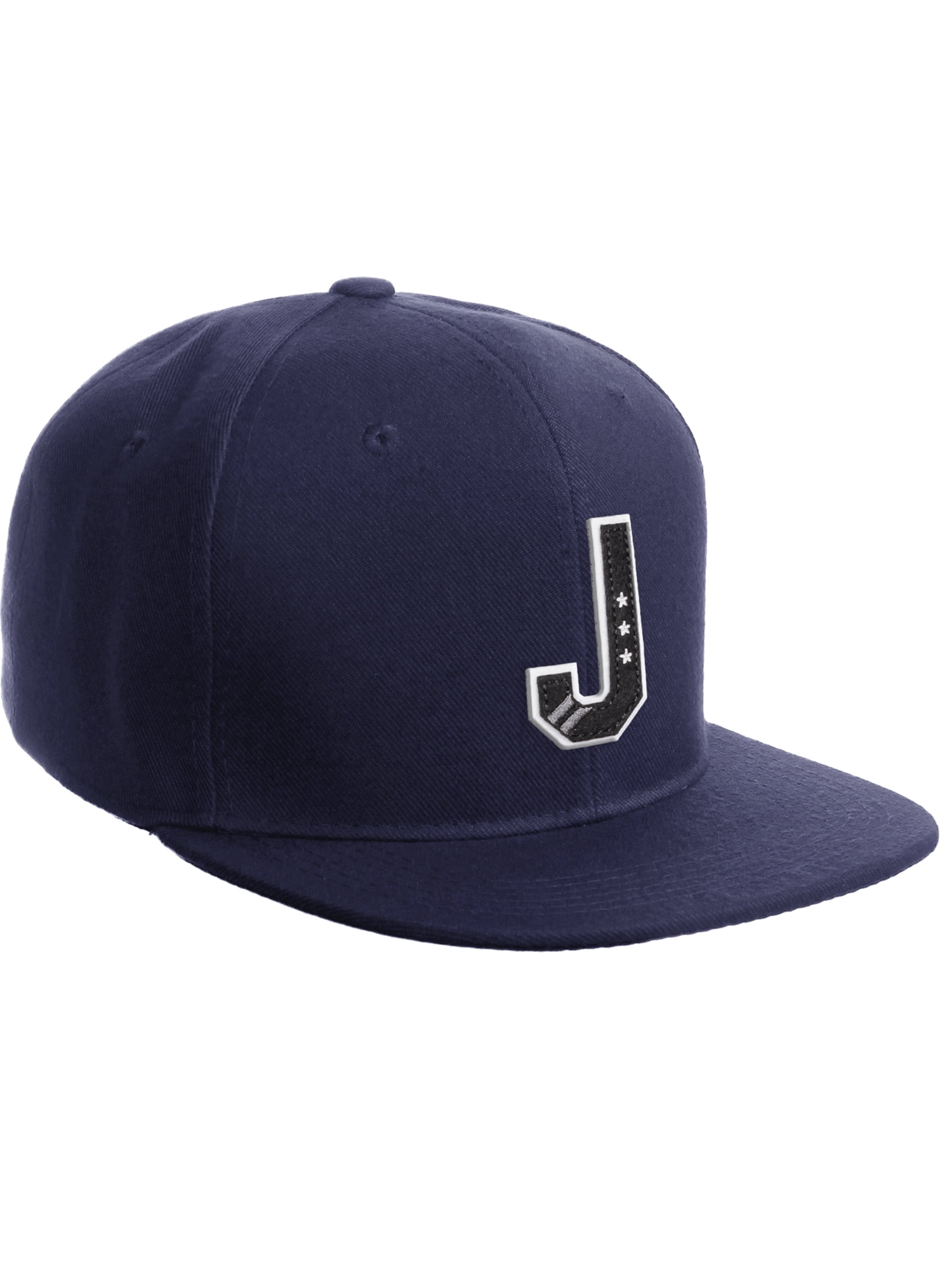 Daxton Classic Snapback 3D Alphabet A to Z Numbers Initials Flat Bill ...