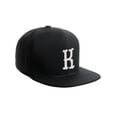 thumbnail image 1 of Daxton Classic Snapback Flat Bill Visor Vintage Custom Number Letter Hat Cap, Black Hat, Letter K, 1 of 4