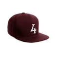 thumbnail image 1 of Daxton Classic Snapback Flat Bill Visor Vintage Custom Number Letter Hat Cap, Burgundy Hat, Number 4, 1 of 4