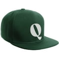 thumbnail image 1 of Daxton Classic Snapback Hat 3D Capital Alphabet Letters Flat Bill Visor Cap, Hunter Hat White Letter Q, 1 of 3