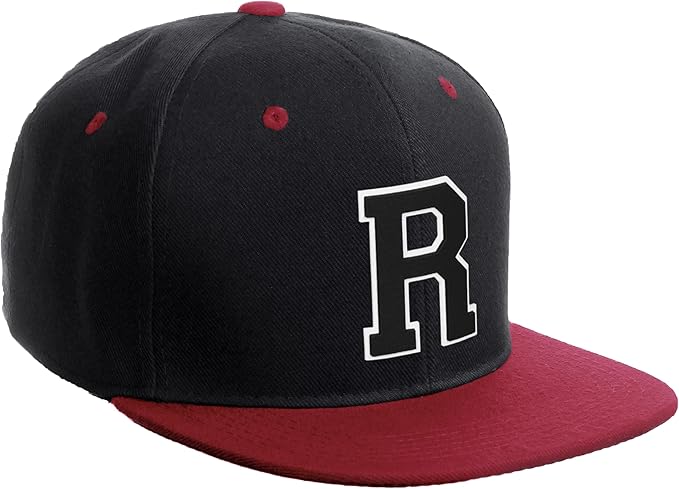 Hat With R Daxton Classic Snapback Hat Custom A to Z Initial Varsity Letters ...
