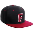 thumbnail image 1 of Daxton Classic Snapback Hat Custom A to Z Initial Varsity Letters, Black Red Hat White Red Letter F, 1 of 2