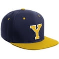 thumbnail image 1 of Daxton Classic Snapback Hat Custom A to Z Initial Varsity Letters, Navy Gold Hat White Gold Letter Y, 1 of 2