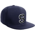 thumbnail image 1 of Daxton Classic Snapback Hat Custom A to Z Initial Varsity Letters, Navy Navy Hat White Black Letter S, 1 of 2