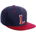 thumbnail image 1 of Daxton Classic Snapback Hat Custom A to Z Initial Varsity Letters, Navy Red Hat White Red Letter L, 1 of 2
