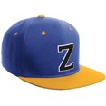 thumbnail image 1 of Daxton Classic Snapback Hat Custom A to Z Initial Varsity Letters, Royal Gold Hat White Black Letter Z, 1 of 1