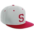 thumbnail image 1 of Daxton Classic Snapback Hat Custom A to Z Initial Varsity Letters, White Red Hat White Red Letter S, 1 of 2