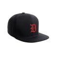thumbnail image 1 of Daxton Classic Snapback Hat Old English Font Alphabet A to Z Flat Bill Visor Cap, Black Hat, Red D, 1 of 4