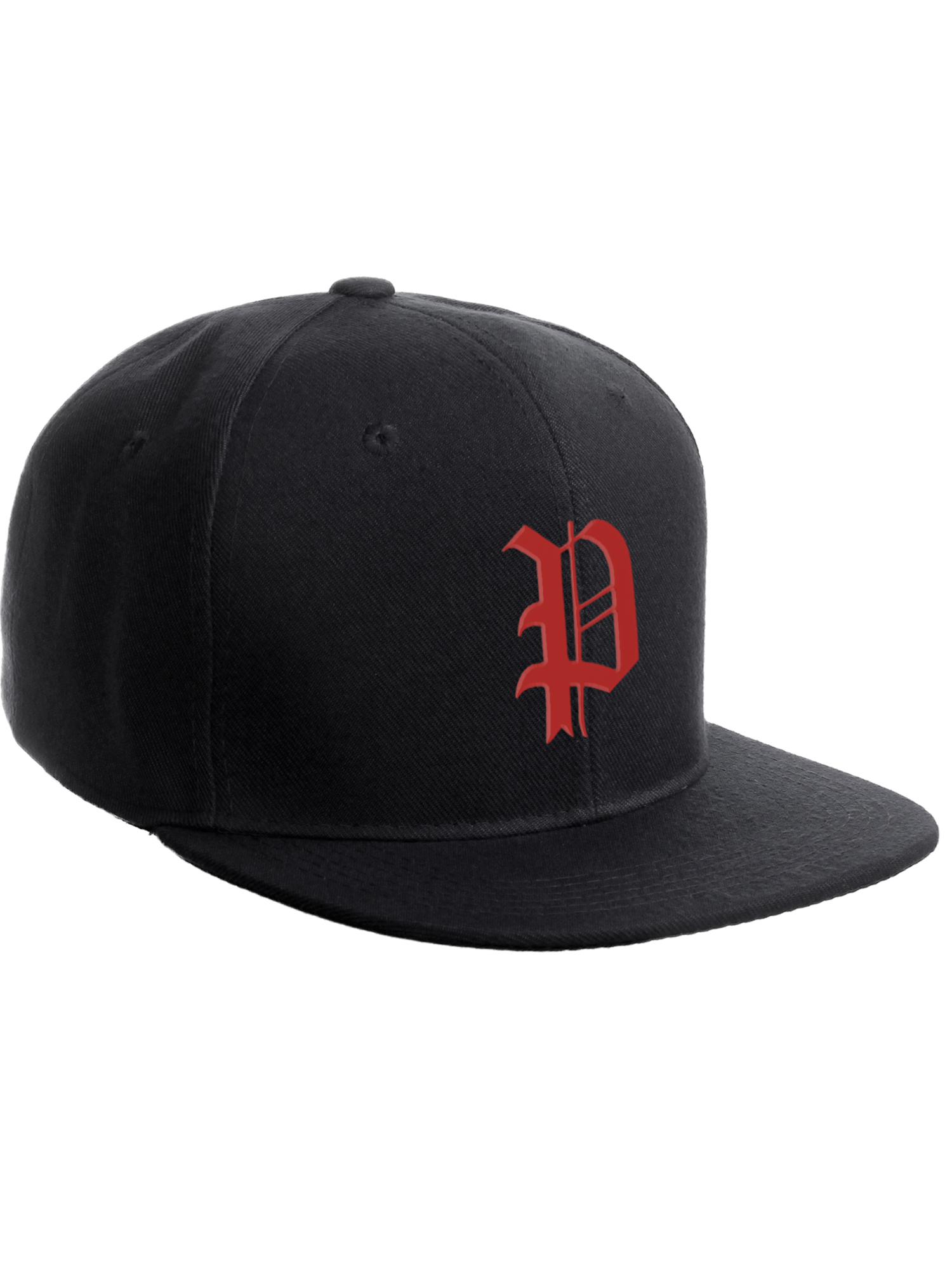 Old English Letter B Snapback Hat - Embroidered Baseball Cap Hip-Hop Style Flat Bill