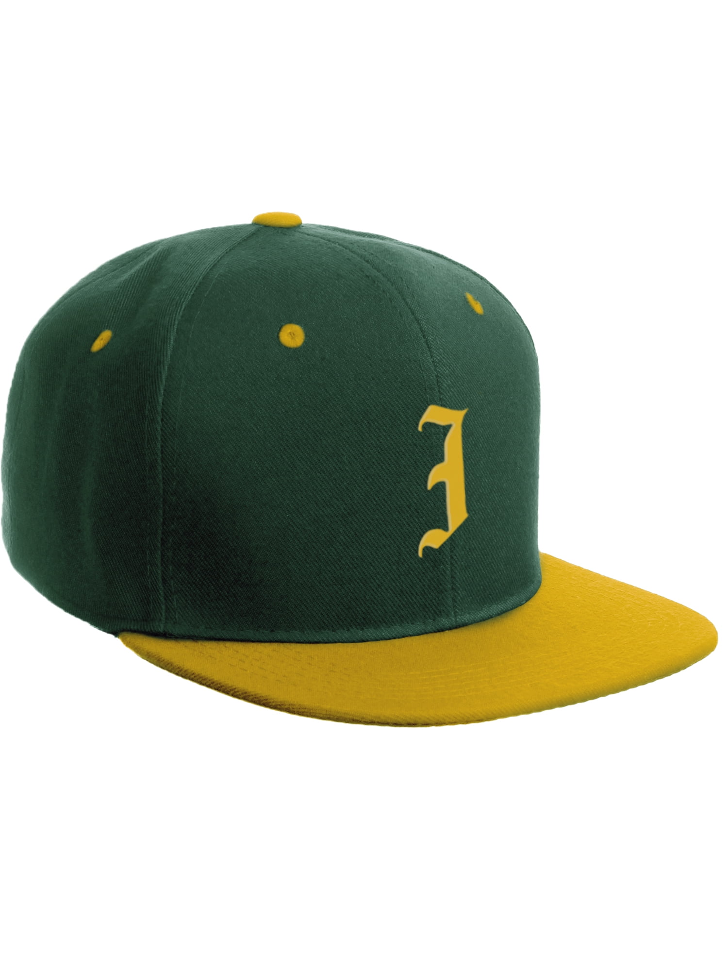 Daxton Classic Snapback Cap - 3D Alphabet & Numbers Initial Hat With Flat Bill