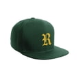 thumbnail image 1 of Daxton Classic Snapback Hat Old English Font Alphabet A to Z Flat Bill Visor Cap, Hunter Hat, Gold R, 1 of 4